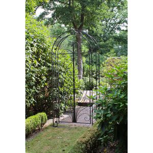 Produktbild für Rosenbogen Garden-Pleasure BAGANA, schwarz, mit Tür