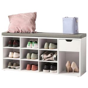 Produktbild für Schuhbank Vasagle LHS24WT, weiß, aus Holz