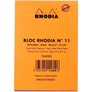 Produktbild für Notizblock Rhodia 11600C, orange, A7