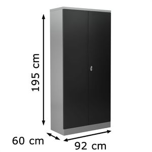 Produktbild für Werkzeugschrank G-Office FLC.196/NV, Metall, grau / anthrazit