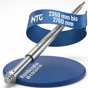 Produktbild für Rundsperrbalken NTG LS8960 Aluminium, gefedert mit Kombizapfen