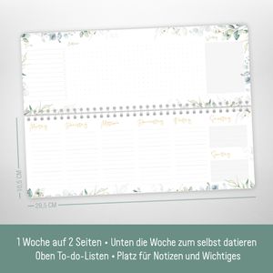 Produktbild für Tischkalender Häfft 8452-9, Blattgold, Wochenkalender quer