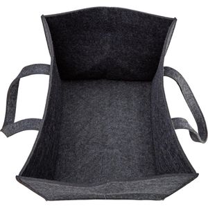 Produktbild für Kaminholztasche Relaxdays 10021970, anthrazit
