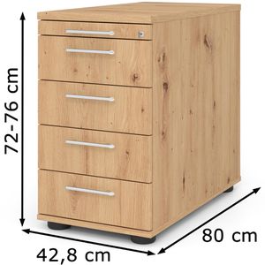 Produktbild für Standcontainer Hammerbacher Solid SC50, asteiche