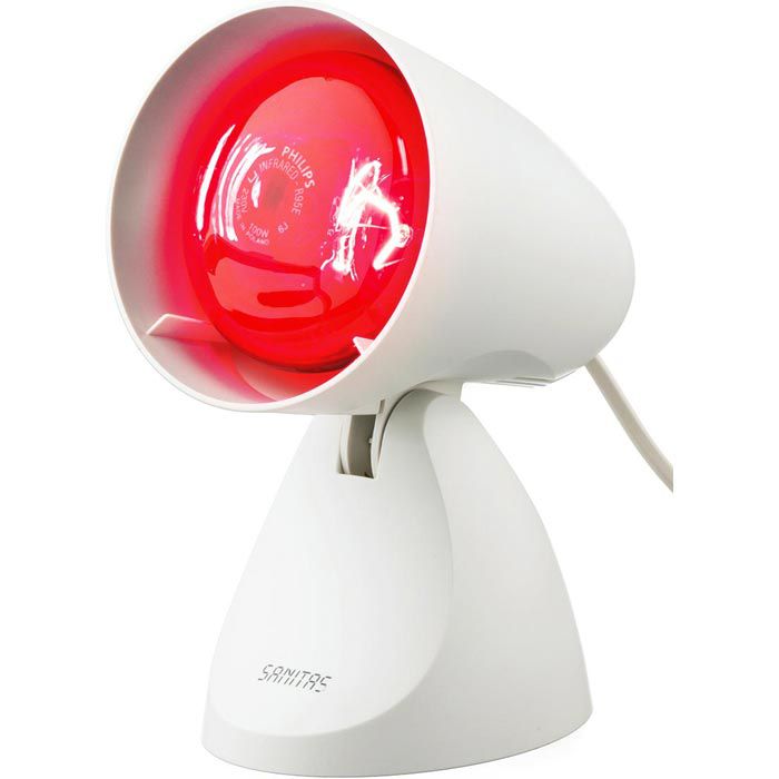 Leuchtmittel, AG 100 06 – Rotlichtlampe Böttcher SIL Watt, Philips Sanitas mit neigbar