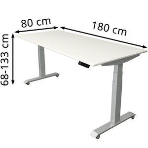 Produktbild für Schreibtisch Kerkmann Move mobile, weiß / silber