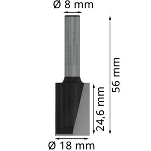Produktbild für Fräser Bosch PRO Nutfräser Standard for Wood, 8 mm