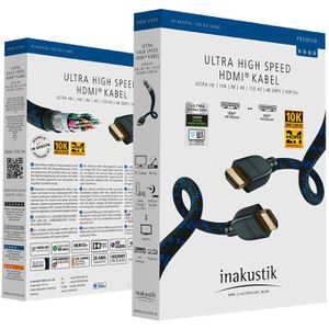Produktbild für HDMI-Kabel InAkustik 00423520 HDMI 2.1, vergoldete Stecker