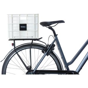 Produktbild für Fahrradkorb Basil Fahrradkiste L, weiß, Kunststoff, 40 l