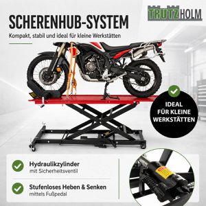 Produktbild für Hebebühne Trutzholm 74831, rot, für Motorrad
