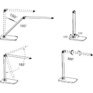 Produktbild für Schreibtischlampe Unilux Twistled, schwarz, LED, dimmbar