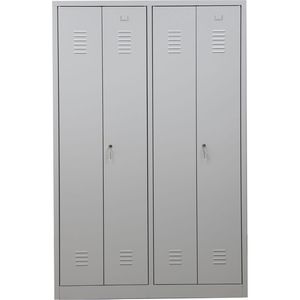 Produktbild für Spind G-Office WRC/4.18117.V2, Doppelspind, lichtgrau