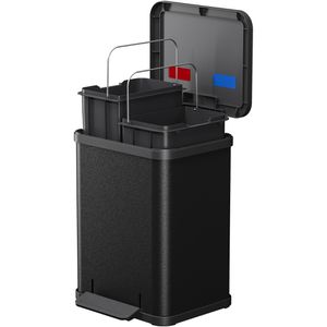 Produktbild für Mülleimer Hailo Öko duo Plus M, schwarz
