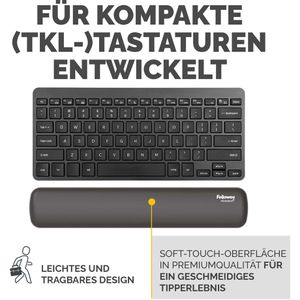 Produktbild für Handballenauflage Fellowes Breyta Kompakt 100142570, schwarz