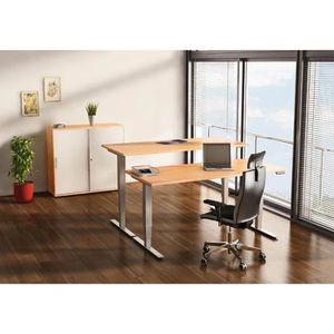 Produktbild für Schreibtisch Hammerbacher XDSM 19, buche / silber