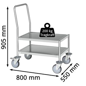 Produktbild für Transportwagen Kongamek KM60363MR-2, aus Edelstahl