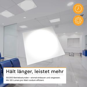 Produktbild für LED-Panel Enovalite ELED600130, weiß, 62 x 62 cm