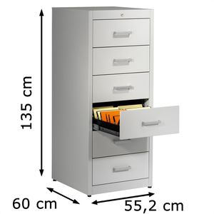 Produktbild für Karteischrank Mauser BVB365K2SD, für DIN A5
