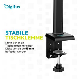 Produktbild für Schreibtischlampe Digitus DA-90492, schwarz, LED, dimmbar