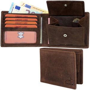 Portemonnaie FaVolmer Easycomfort Iron, braun, aus Echt Leder