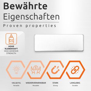 Produktbild für Magnete ECENCE silber, Neodym Magnet