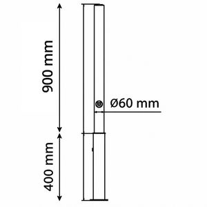Produktbild für Absperrpfosten Schake 4062F, silber, aus Edelstahl