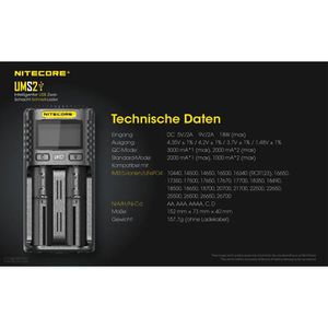Produktbild für Akku-Ladegerät Nitecore UMS2