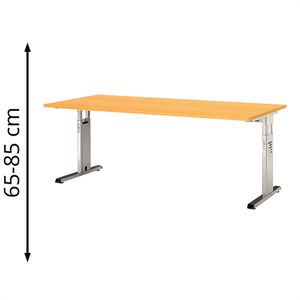 Schreibtisch Hammerbacher O-Serie, buche / silber