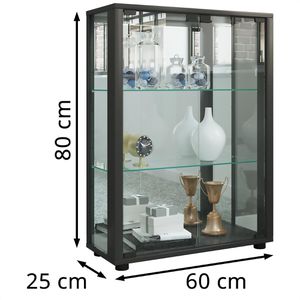 Produktbild für Glasvitrine VCM Sintalo, mit Spiegelrückwand, stehend