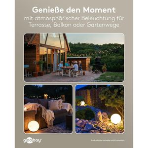 Produktbild für Wegeleuchte Goobay 80203, weiß, mit Solar