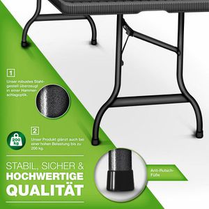 Produktbild für Gartentisch tillvex TVGTR02, Kunststoff
