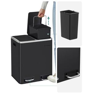 Produktbild für Mülleimer Songmics LTB30BK, schwarz