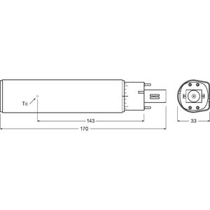 Produktbild für LED-Lampe OSRAM Dulux D/E HF &amp; AC Mains, G24q-3