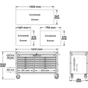 Produktbild für Werkzeugwagen Vigor Series XXL, V4481-XXL/929
