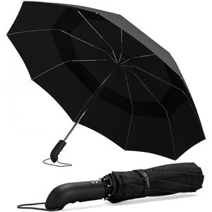 Produktbild für Regenschirm Wilford&amp;Sons Doppeldach, schwarz, sturmfest