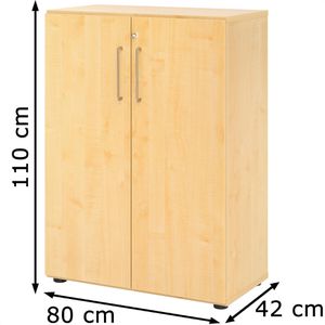 Produktbild für Aktenschrank Hammerbacher Serie 9 Advanced, aus Holz