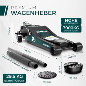 Produktbild für Rangierwagenheber CargoVA HJ-3000, extra flach