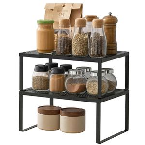 Küchenregal Songmics KCS001B01, schwarz, 2er Set