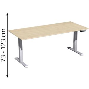 Schreibtisch Geramöbel Elevate Basic, ahorn / silber