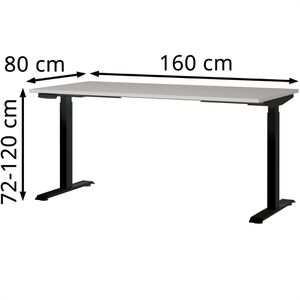 Produktbild für Schreibtisch Germania Jet, 7908-630, kaschmir / schwarz