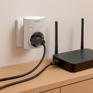 Produktbild für Steckdosenadapter Hama 00223324, weiß