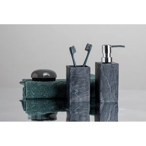 Produktbild für Zahnputzbecher Wenko Slate Rock, anthrazit, aus Kunststein