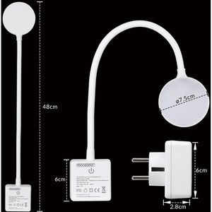 Produktbild für Steckdosenlampe Monzana Iys, weiß, fest verbaute LED