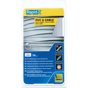 Rapid Heißklebesticks PVC/Kabel, transparent, Ø 12mm, Länge 190mm, 14 Sticks