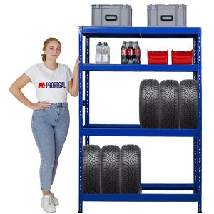 Produktbild für Reifenregal PROREGAL TIGER, blau, für 12 Reifen