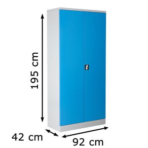 Produktbild für Werkzeugschrank G-Office FLC.19/N, Metall, grau / lichtblau