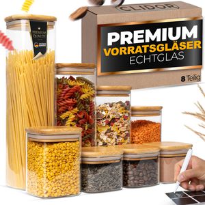 Vorratsglas Clidor mit Bambusdeckel