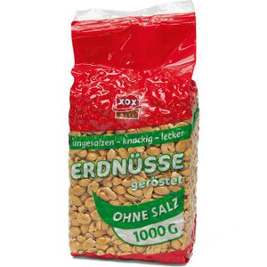 Erdnüsse XOX geröstet, ohne Salz