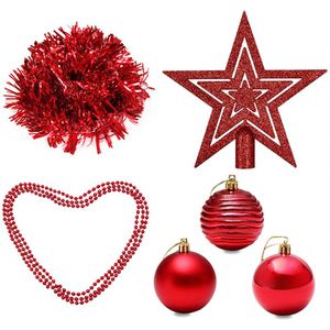 Produktbild für Weihnachtskugeln Deuba 105292, rot