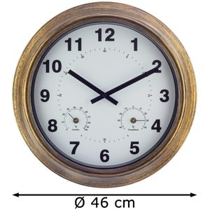 Produktbild für Wanduhr Eurotime 56450-10 outdoor, Metall, anaolg, Funkuhr